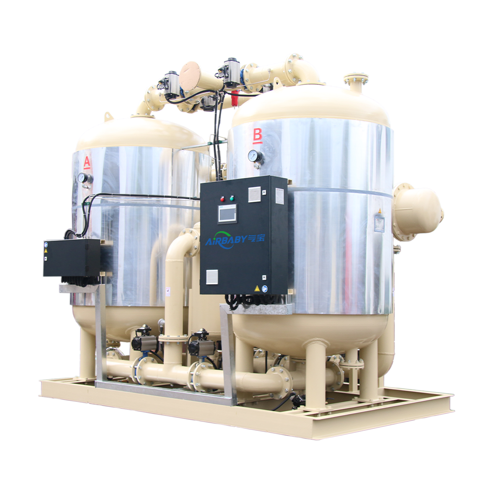 Compressed waste heat adsorption dryer